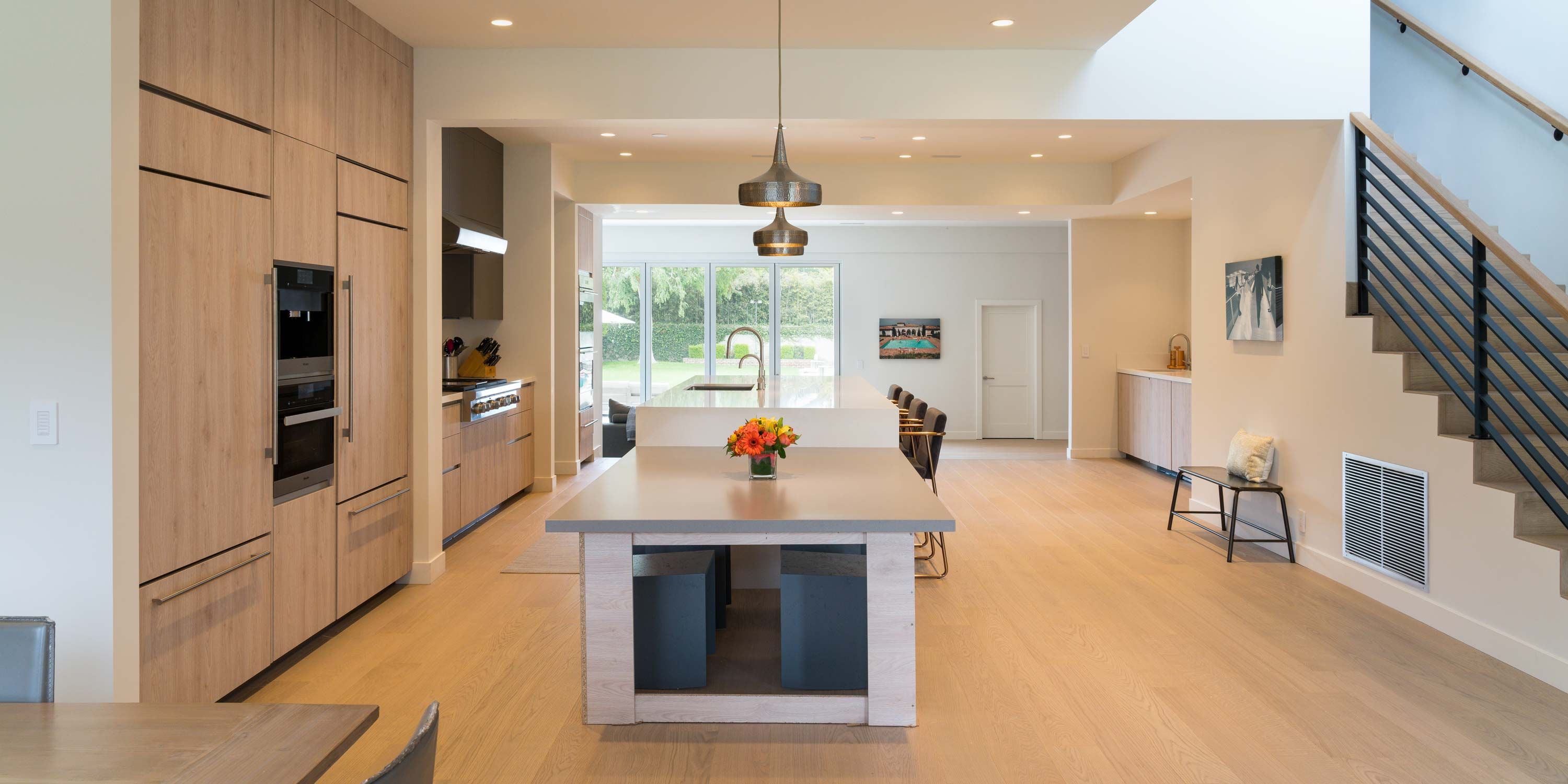 warm toned kitchen with ketra lighting and technology